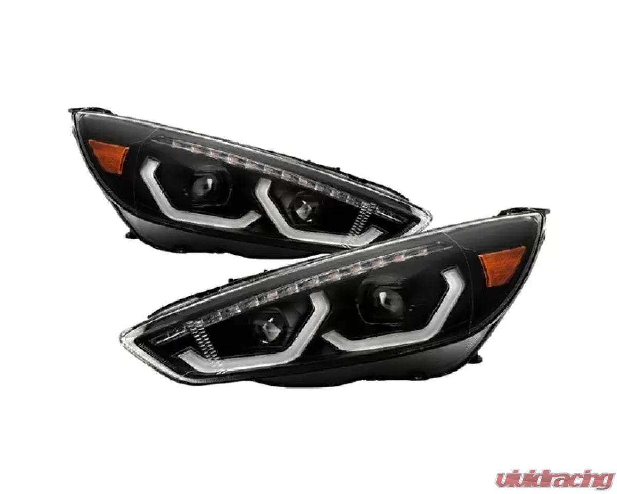 XTUNE Black DRL LED Projector Headlights Ford Focus 2015-2018