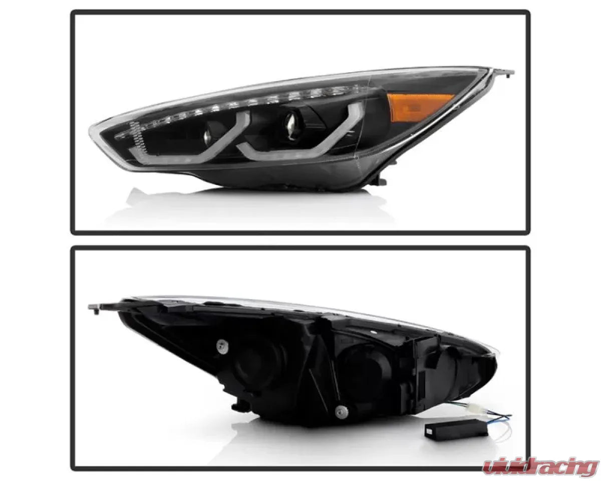 XTUNE Black DRL LED Projector Headlights Ford Focus 2015-2018